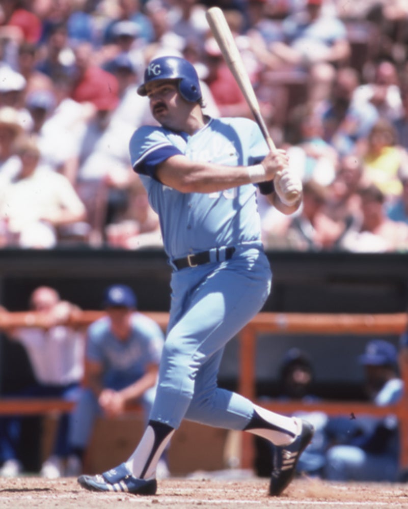 Steve Balboni bats for Royals